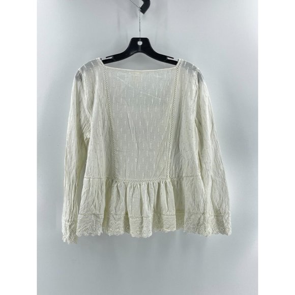 Anthropology Meadow Rue Women's Long Sleeve Crochet Boho Shirt Top Size Small - Picture 6 of 12
